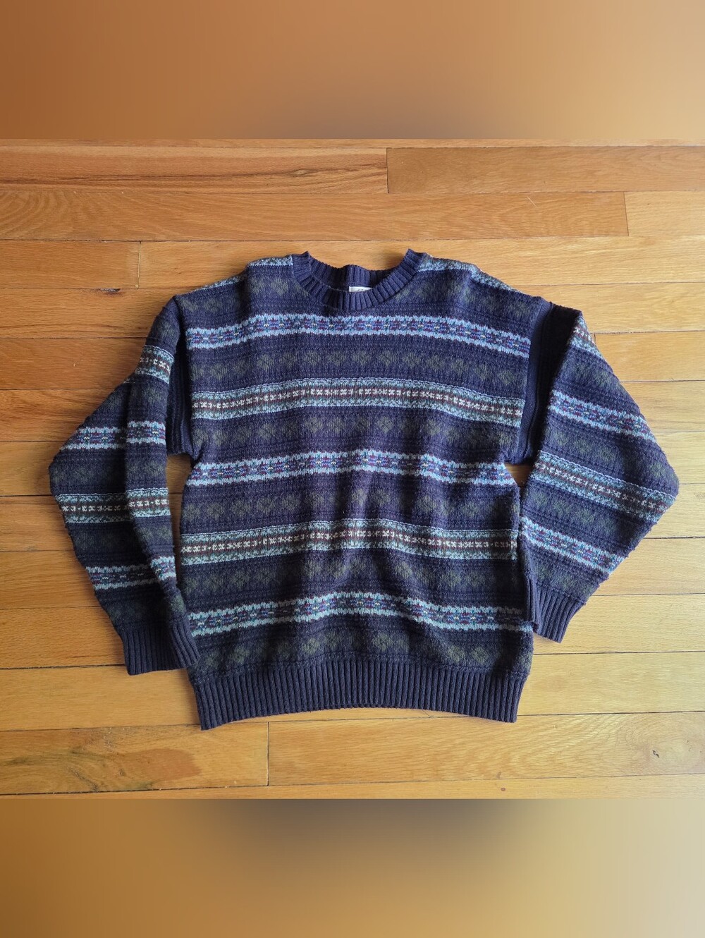Vintage Made In USA St. John's Bay Fair Isle Crewneck Sweater